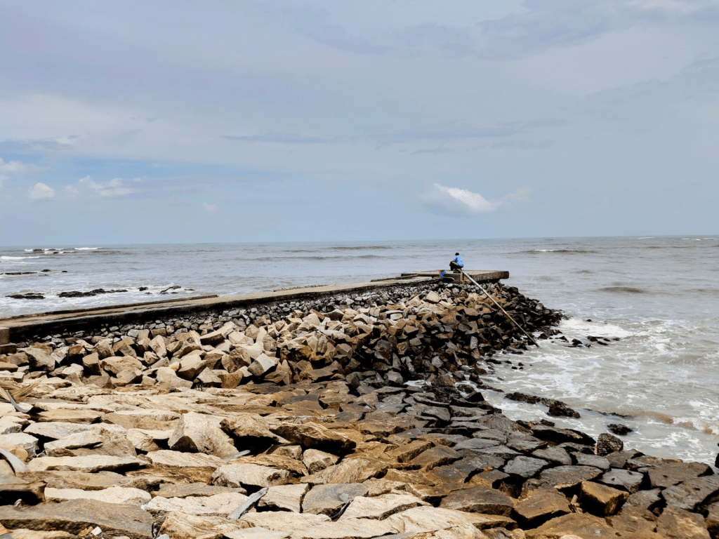 A serene view from Thirumullavaram Beach.