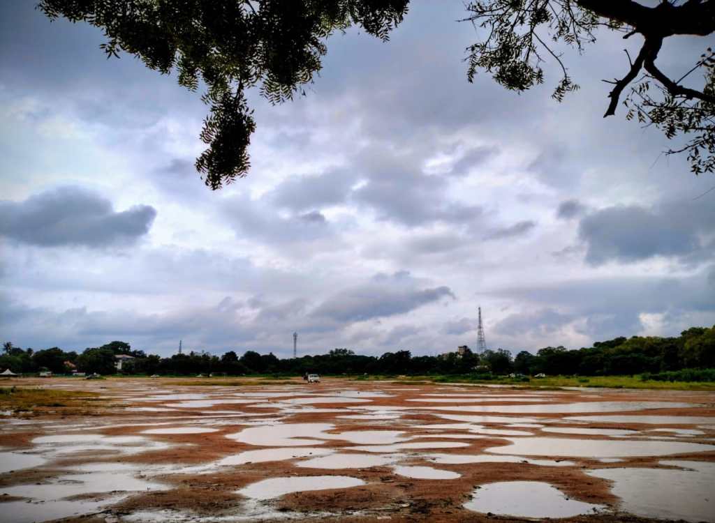Asramam Maidan - Wrecked by rain.