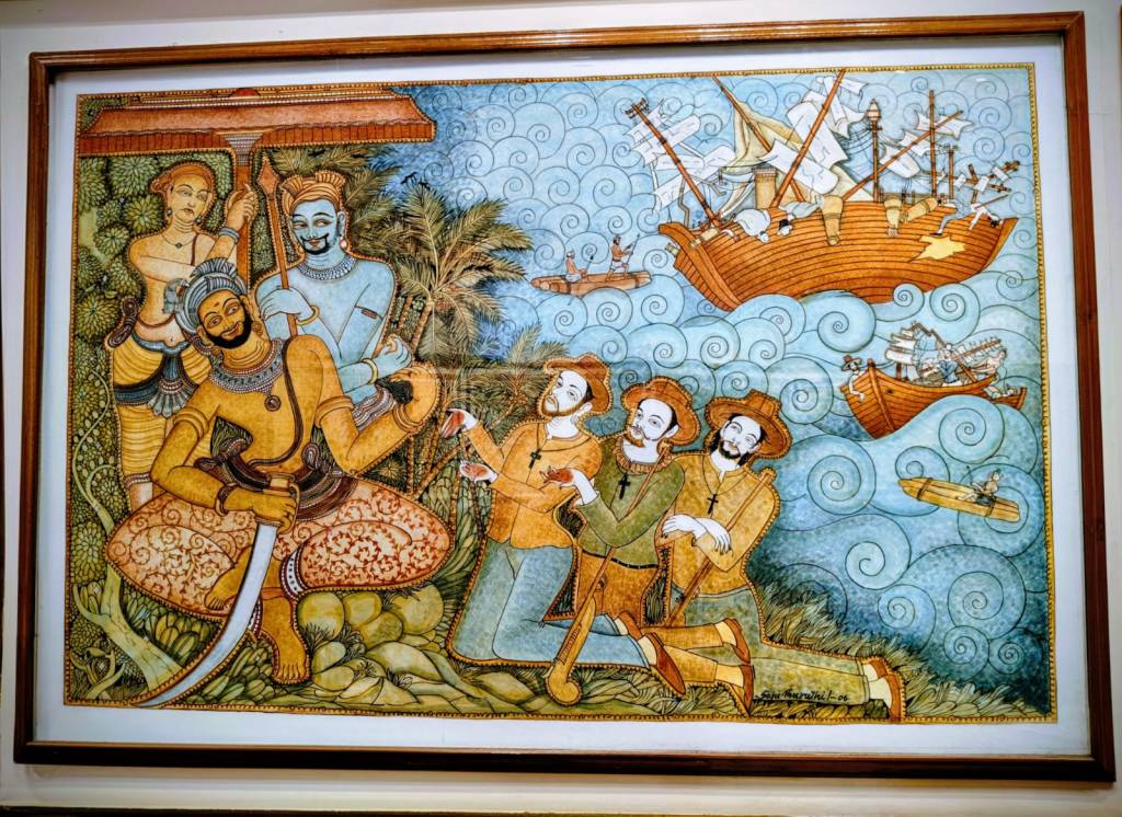 The Colachel Battle - Mural Painting at Sree Chithra Enclave, Palayam, Trivandrum.