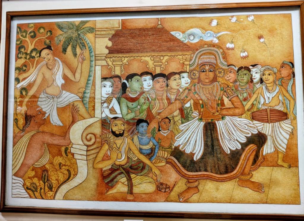 Otan Thullal Performer -  Mural Painting at Sree Chithra Enclave, Palayam, Trivandrum.