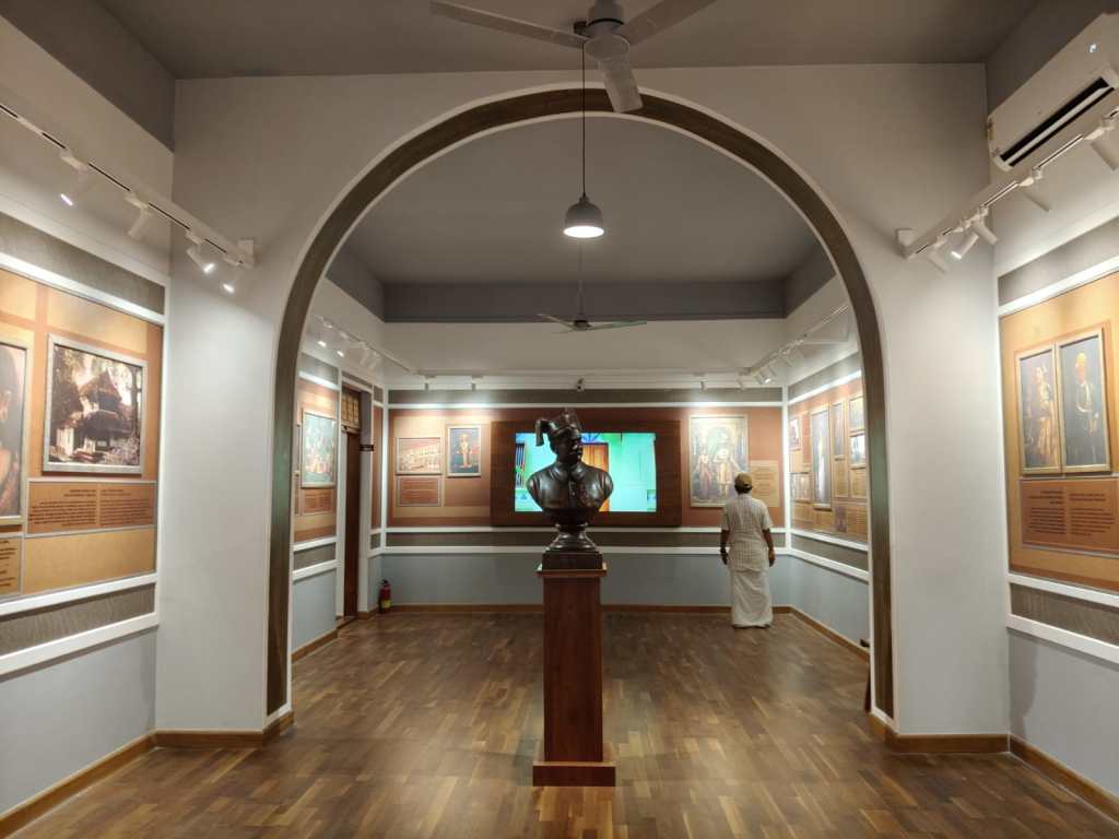 Ravi Varma's Statue inside the Raja Ravi Varma Art Gallery. 