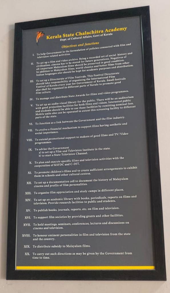 Objectives and Functions of the Kerala Chalachithra Academy
